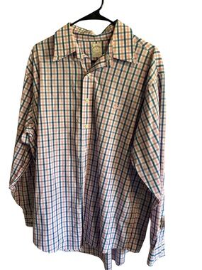 Brooks Brothers Pink and Blue Plaid Dress Shirt